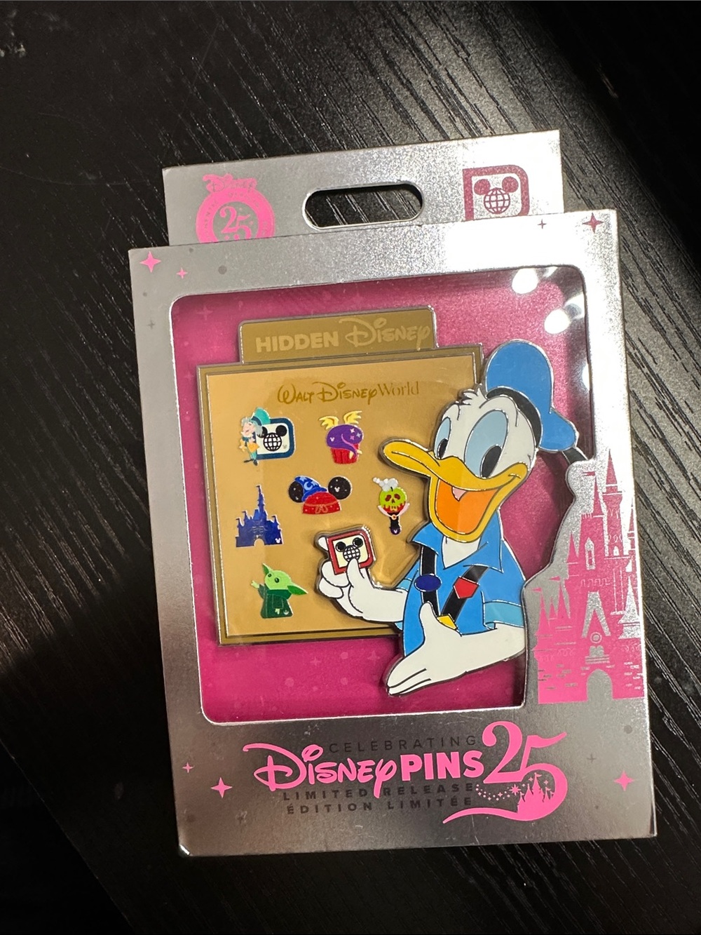 Disney Donald Duck Enamel Pin with Pink Backing- LIMITED RELEASE